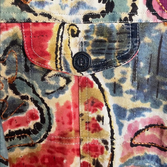 Coldwater Creek Multicolor 100% Cotton Paisley Jacket - Picture 5 of 5